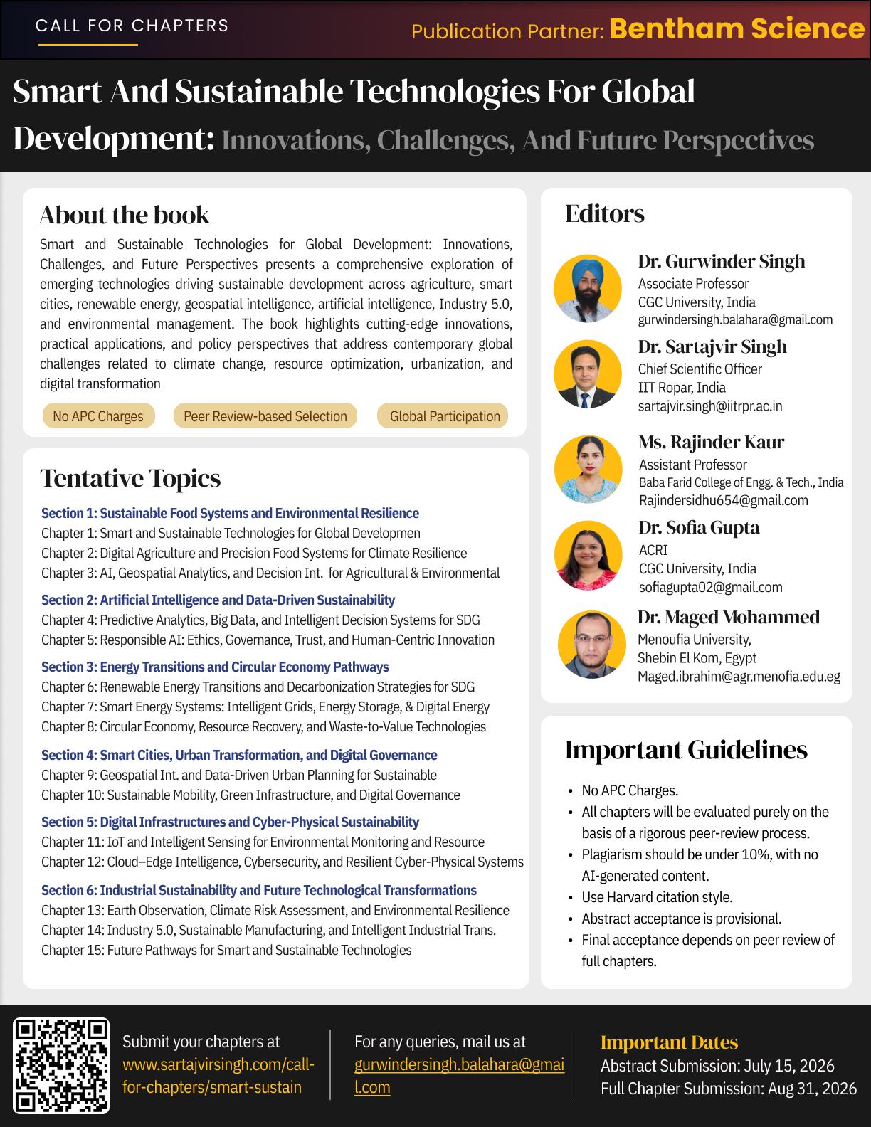 Smart and Sustainable Technologies for Global Development: Innovations, Challenges, and Future Perspectives