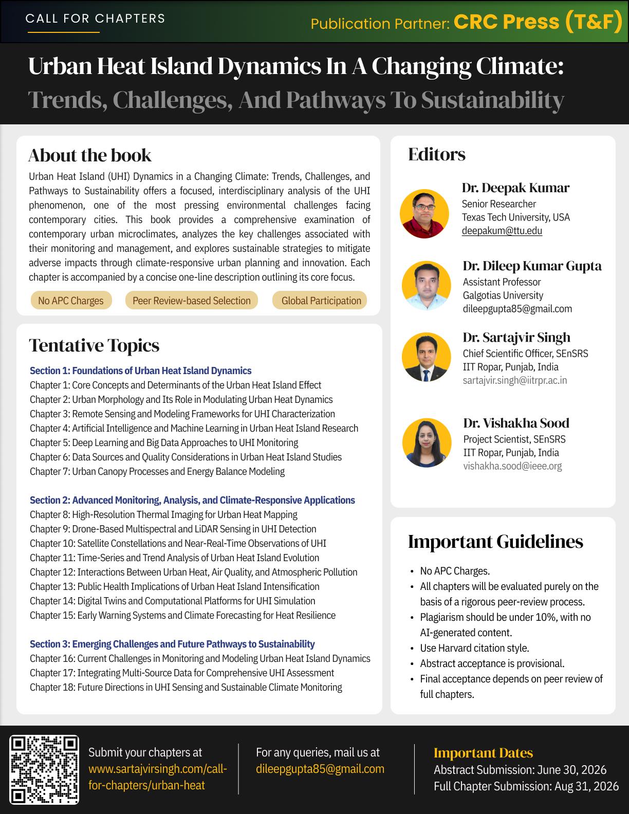 Urban Heat Island Dynamics in a Changing Climate: Trends, Challenges, and Pathways to Sustainability