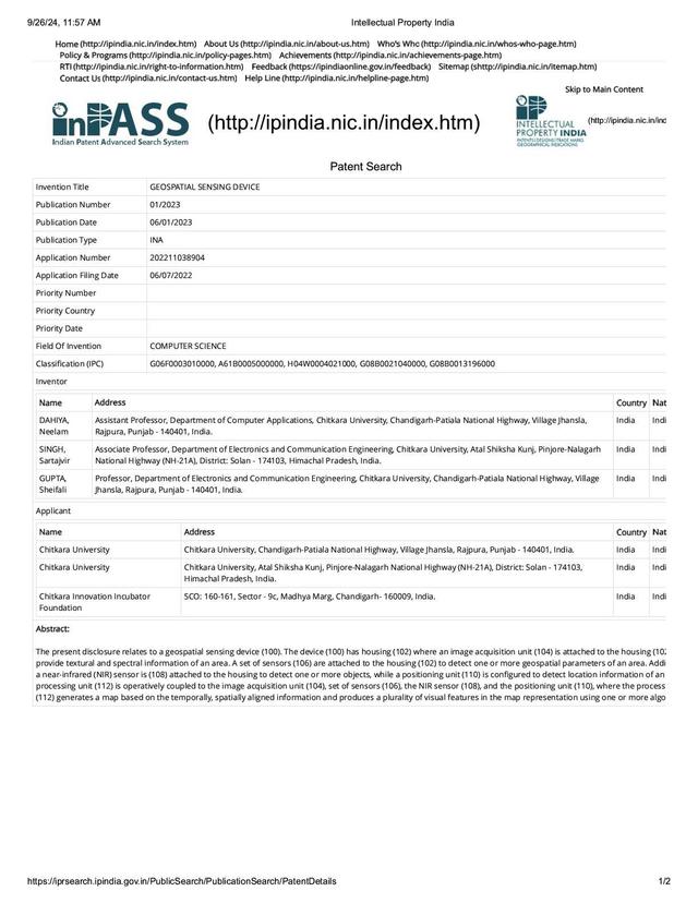 Geospatial Sensing Device